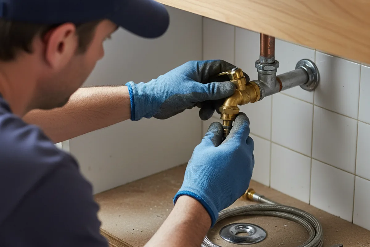 Shutoff valve and fitting work during Emergency Plumbing in Shelby